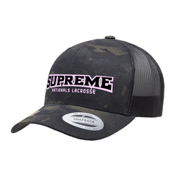 Supreme Nationals Black Camo Mesh Back Hat