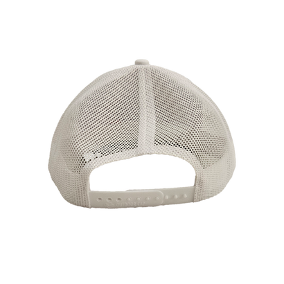 MadGear White with Orange Longboard Patch Mesh Back Hat