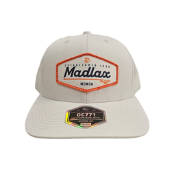 MadGear White with Orange Longboard Patch Mesh Back Hat