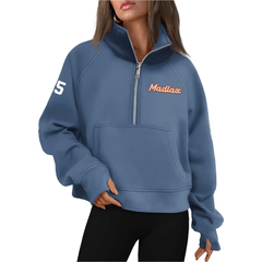 Team Half Zip Cropped Pullover (For Moms and Girls)