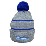 Heather Grey Script Pom Beanie