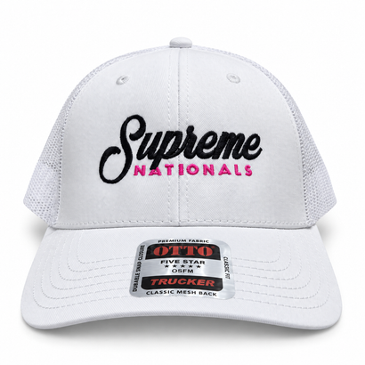 Supreme Nationals White Mesh Back Hat