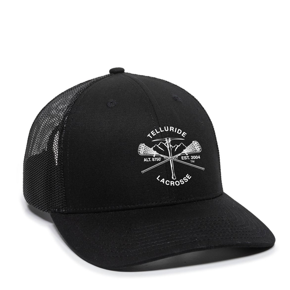 Telluride Black Mesh Back Structured Baseball Hat