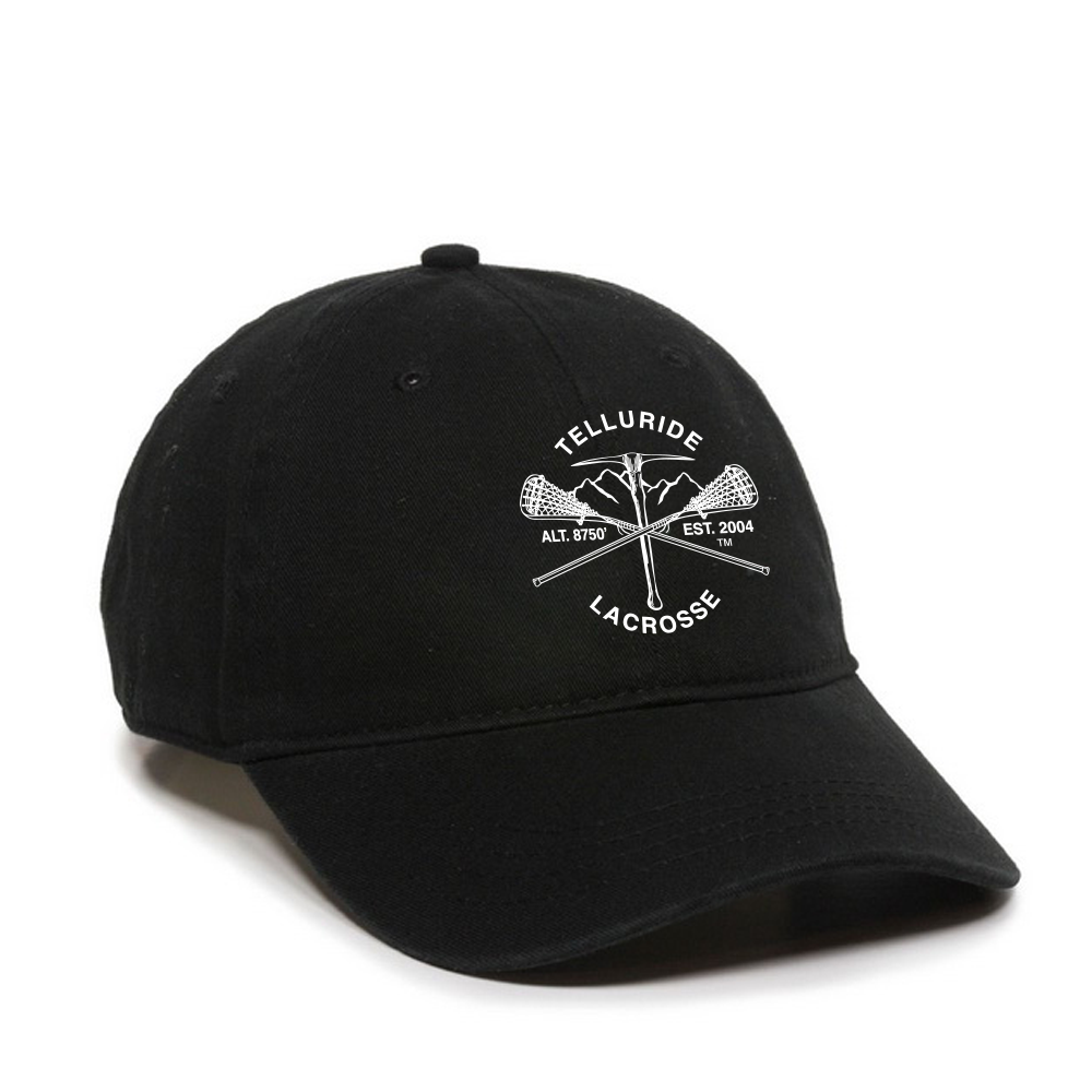 Telluride Black Unstructured Baseball Hat
